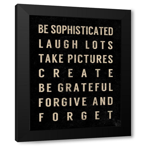 Motivational Type IV Black Modern Wood Framed Art Print by SD Graphics Studio