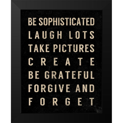Motivational Type IV Black Modern Wood Framed Art Print by SD Graphics Studio