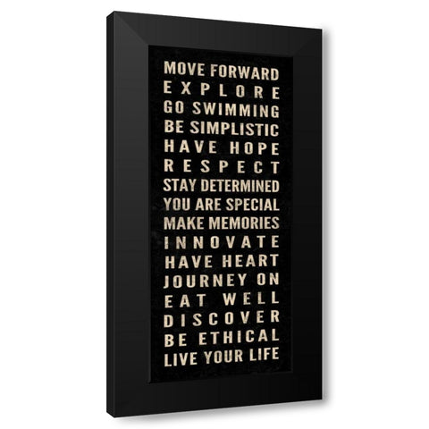 Motivational Type II Black Modern Wood Framed Art Print by SD Graphics Studio