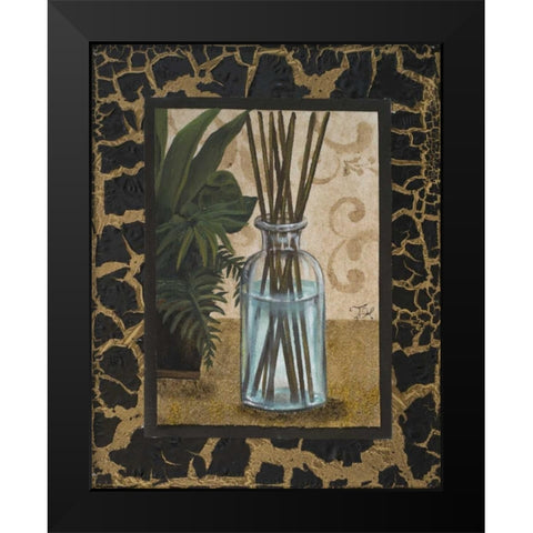 Golden Jungle Bath II Black Modern Wood Framed Art Print by Hakimipour, Tiffany