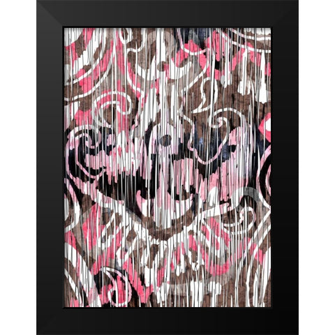 Rustic Ikat Border I Black Modern Wood Framed Art Print by Biscardi, Nicholas