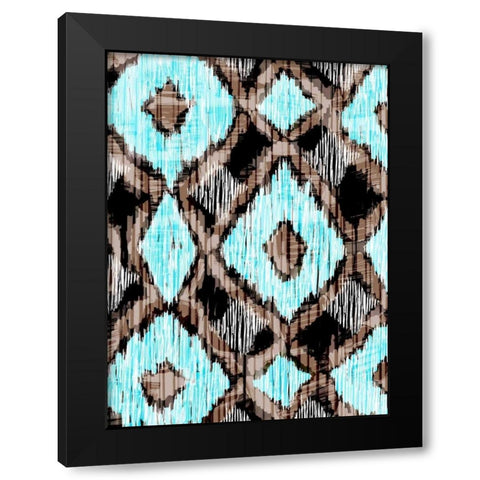 Rustic Ikat Border II Black Modern Wood Framed Art Print with Double Matting by Biscardi, Nicholas
