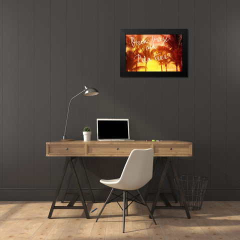 Ocean Breeze Black Modern Wood Framed Art Print by Bryant, Susan