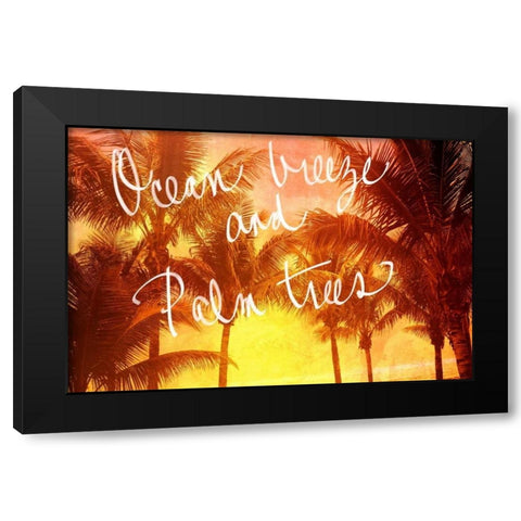 Ocean Breeze Black Modern Wood Framed Art Print by Bryant, Susan