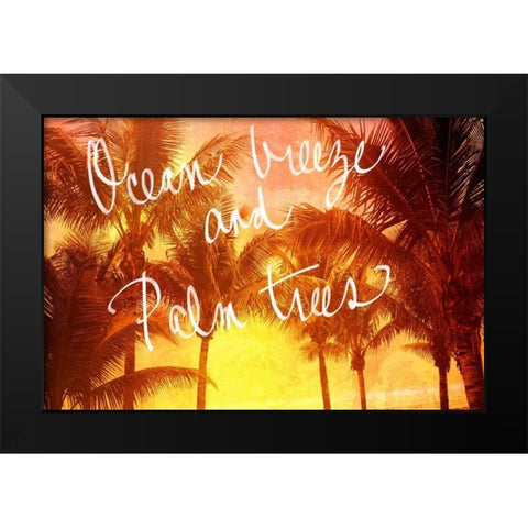Ocean Breeze Black Modern Wood Framed Art Print by Bryant, Susan