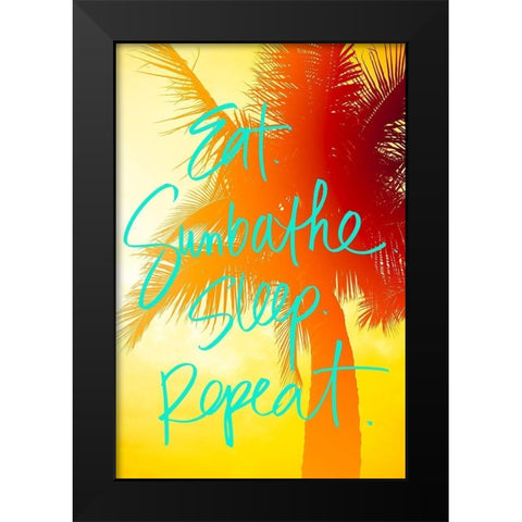 Golden Palm Black Modern Wood Framed Art Print by Bryant, Susan