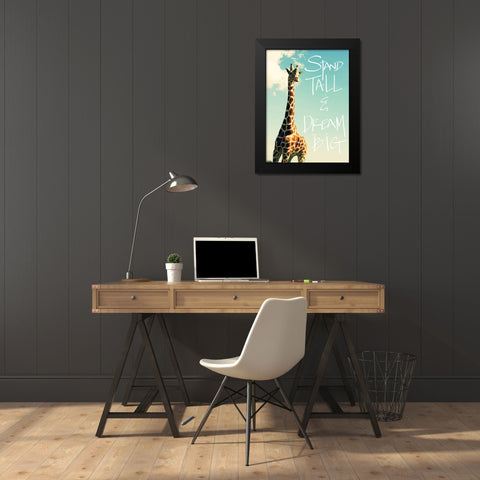 Stand Tall And Dream Big Black Modern Wood Framed Art Print by Bryant, Susan