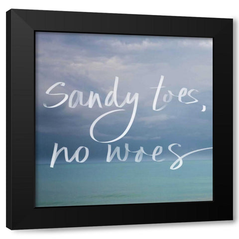 Sandy Toes Black Modern Wood Framed Art Print with Double Matting by Bryant, Susan