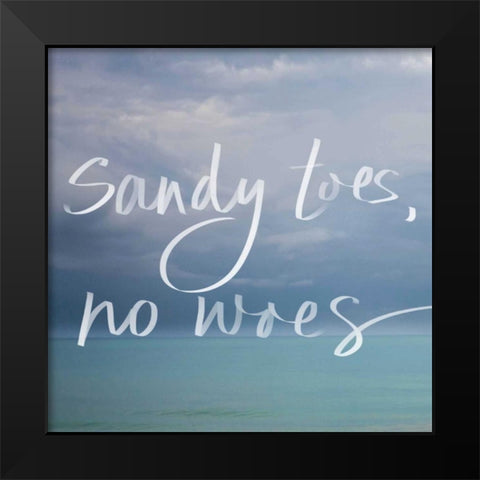 Sandy Toes Black Modern Wood Framed Art Print by Bryant, Susan