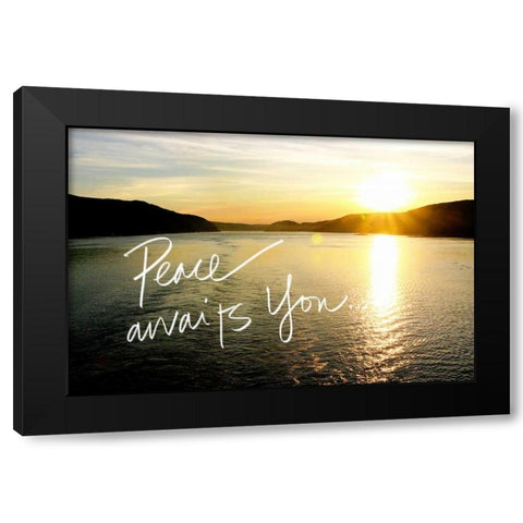 Peace Awaits Black Modern Wood Framed Art Print with Double Matting by Bryant, Susan