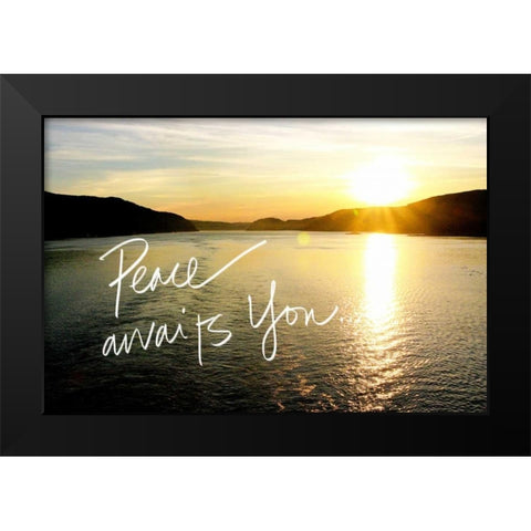 Peace Awaits Black Modern Wood Framed Art Print by Bryant, Susan