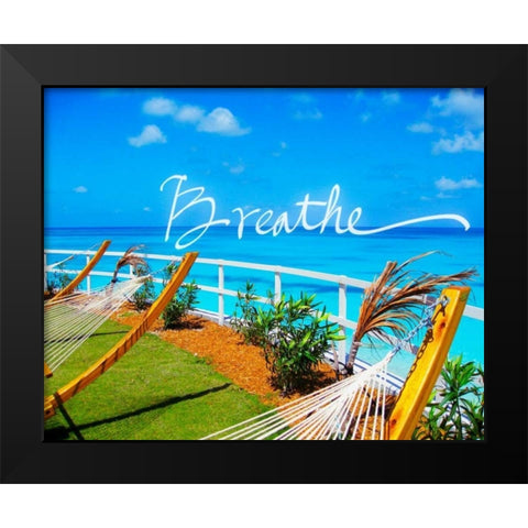Breathe Black Modern Wood Framed Art Print by Bryant, Susan