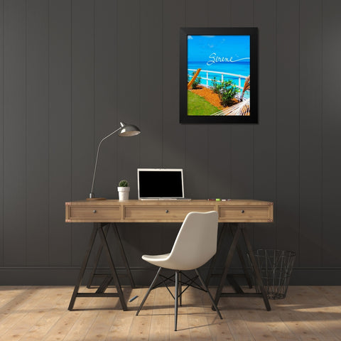 Serene Black Modern Wood Framed Art Print by Bryant, Susan
