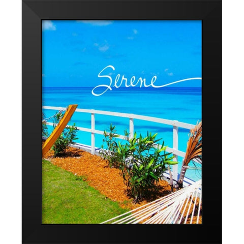 Serene Black Modern Wood Framed Art Print by Bryant, Susan