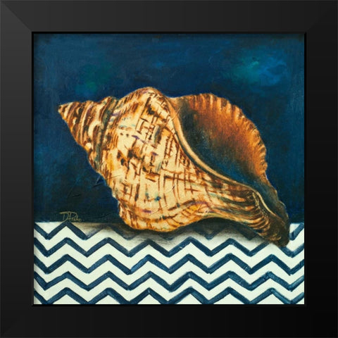 Elegance of the Sea I Black Modern Wood Framed Art Print by Pinto, Patricia