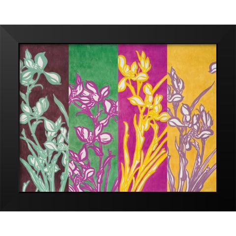 Cattleyas Black Modern Wood Framed Art Print by Loreth, Lanie