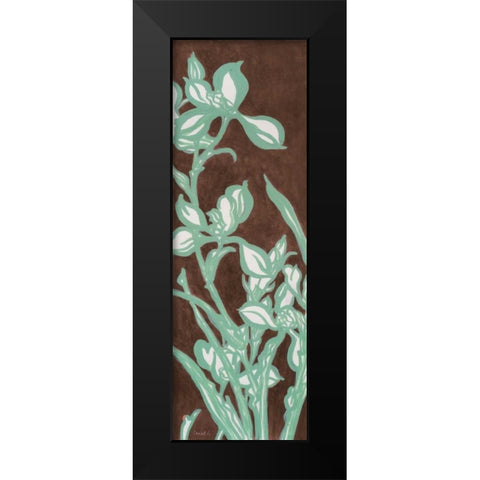 Brown Cattelyas Panel Black Modern Wood Framed Art Print by Loreth, Lanie