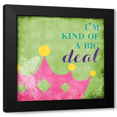 Big Deal I Black Modern Wood Framed Art Print by SD Graphics Studio