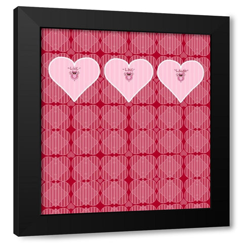 Love Owls Black Modern Wood Framed Art Print by Metz, Andi