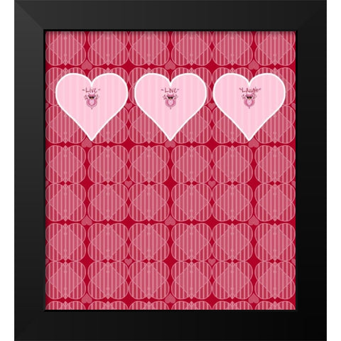 Love Owls Black Modern Wood Framed Art Print by Metz, Andi