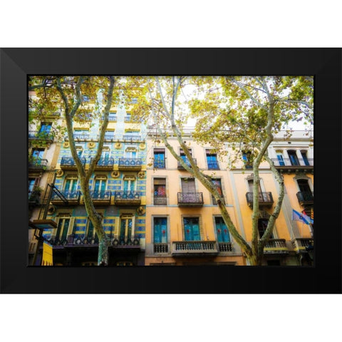 Dream Street Black Modern Wood Framed Art Print by Acosta