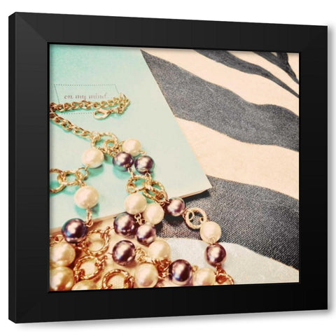 On my Mind Black Modern Wood Framed Art Print by Acosta