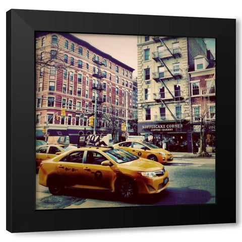 Coffee Break Black Modern Wood Framed Art Print with Double Matting by Acosta