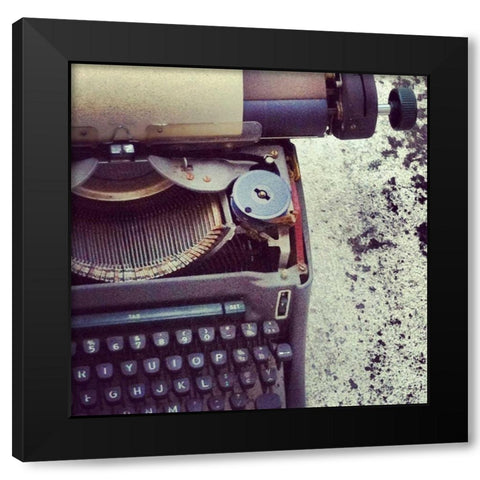 Antique Text Black Modern Wood Framed Art Print by Acosta