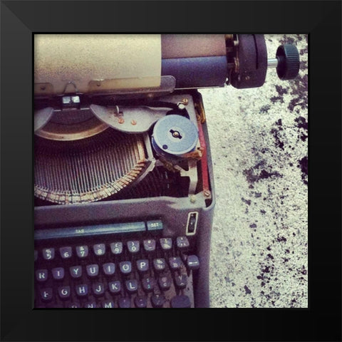 Antique Text Black Modern Wood Framed Art Print by Acosta