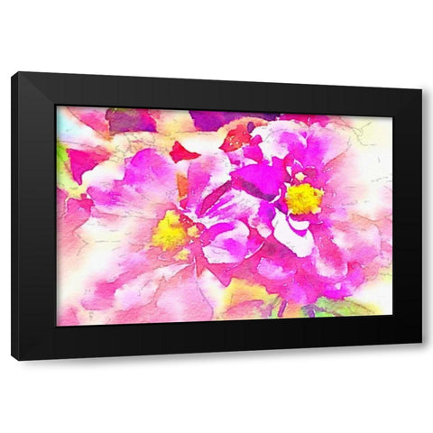 Magical Garden Black Modern Wood Framed Art Print by Acosta