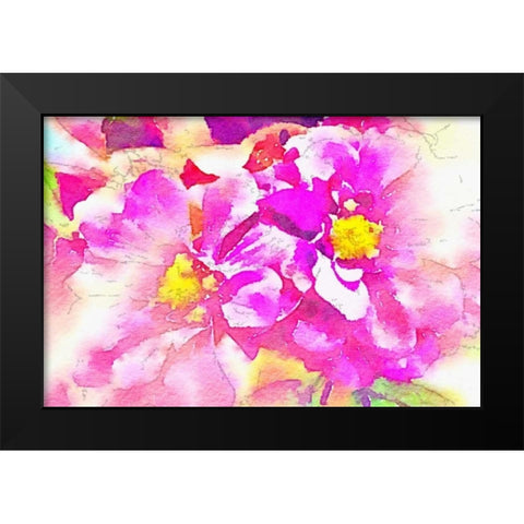 Magical Garden Black Modern Wood Framed Art Print by Acosta