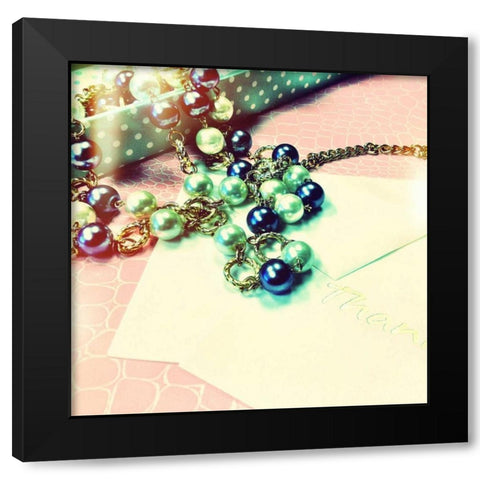 Thanks  (jewelry) Black Modern Wood Framed Art Print with Double Matting by Acosta