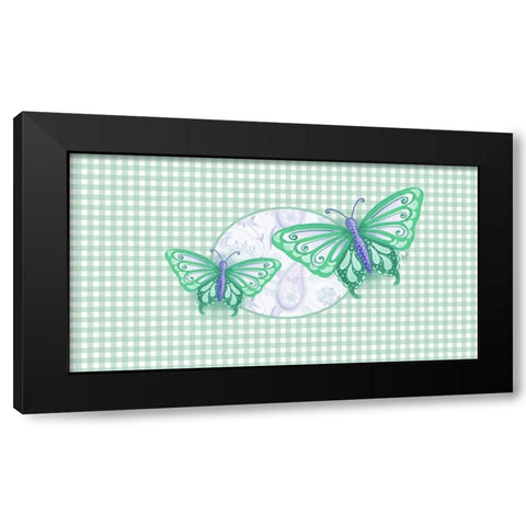 Colorful Butterflies I Black Modern Wood Framed Art Print by Metz, Andi
