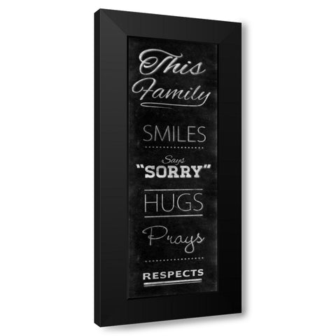 Family Chalk Panel I Black Modern Wood Framed Art Print by SD Graphics Studio