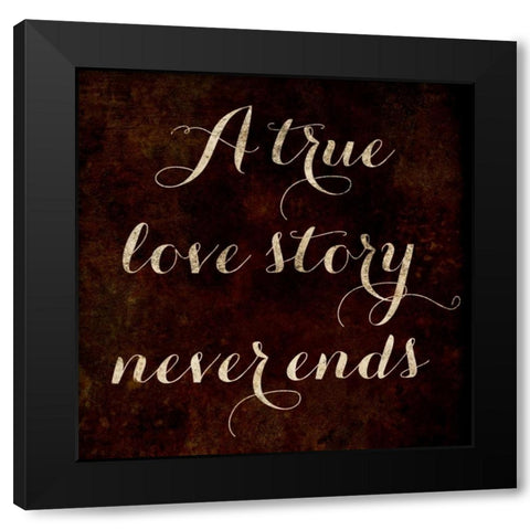 Never Ends Black Modern Wood Framed Art Print with Double Matting by SD Graphics Studio