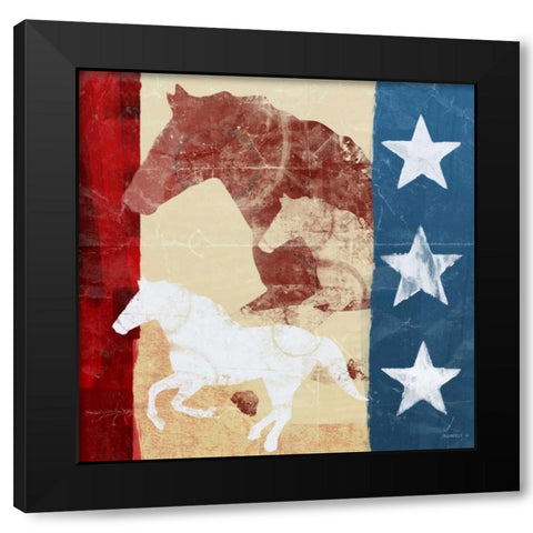 American Horse I Black Modern Wood Framed Art Print with Double Matting by Meneely, Dan