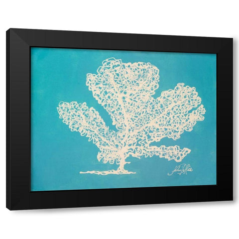 White Coral I Black Modern Wood Framed Art Print with Double Matting by DeRice, Julie
