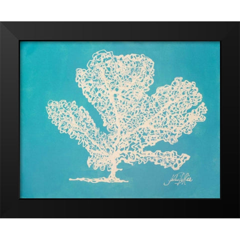 White Coral I Black Modern Wood Framed Art Print by DeRice, Julie
