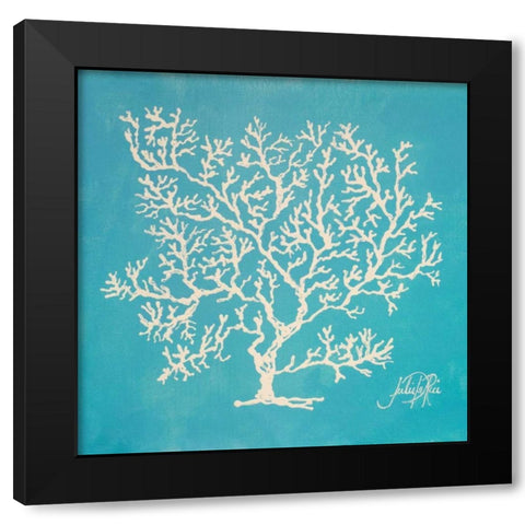 White Coral II Black Modern Wood Framed Art Print by DeRice, Julie