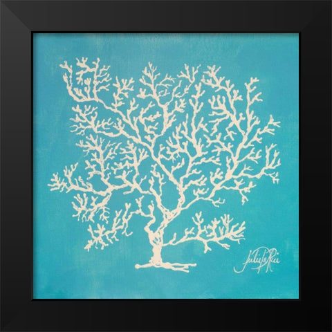 White Coral II Black Modern Wood Framed Art Print by DeRice, Julie