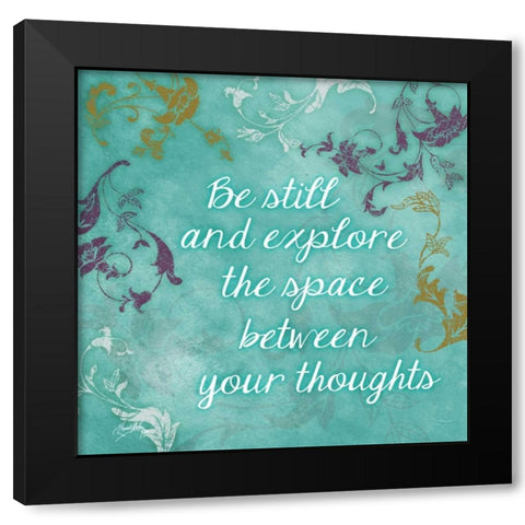 Thoughts I Black Modern Wood Framed Art Print by Medley, Elizabeth