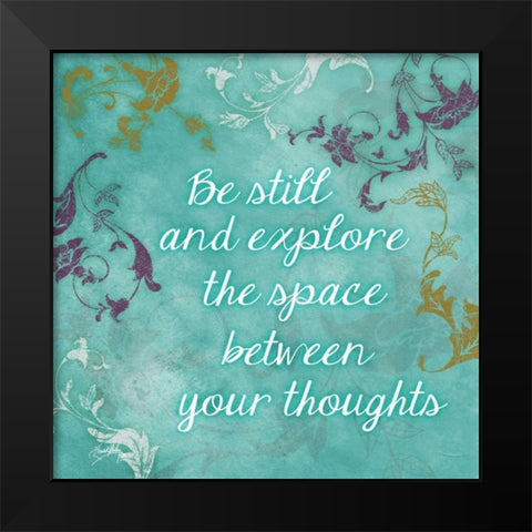 Thoughts I Black Modern Wood Framed Art Print by Medley, Elizabeth