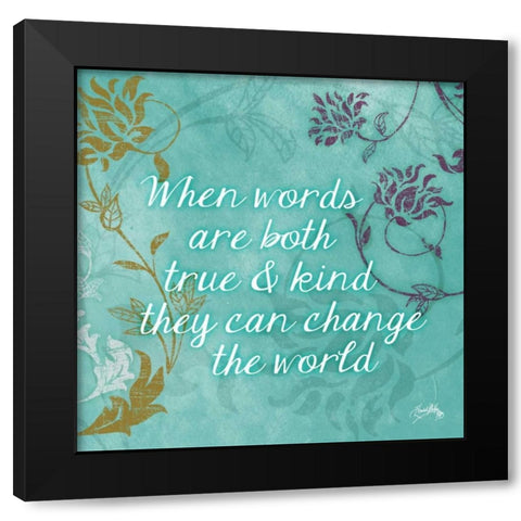 Thoughts II Black Modern Wood Framed Art Print with Double Matting by Medley, Elizabeth