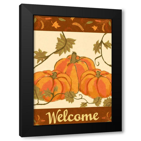 Harvest Pumpkin Black Modern Wood Framed Art Print with Double Matting by Biscardi, Nicholas