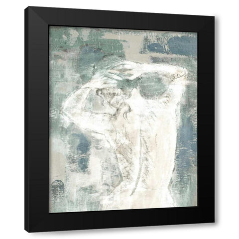 Figure on Abstract I Black Modern Wood Framed Art Print by Loreth, Lanie