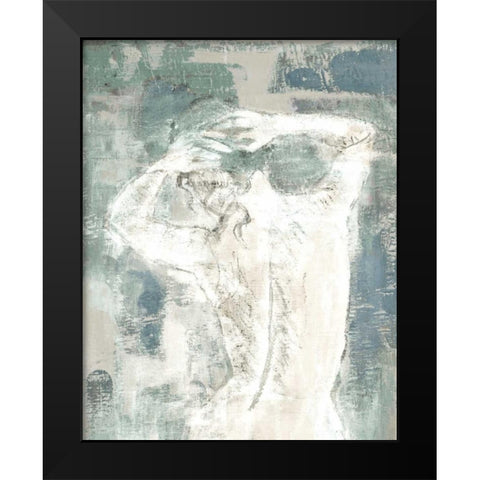 Figure on Abstract I Black Modern Wood Framed Art Print by Loreth, Lanie