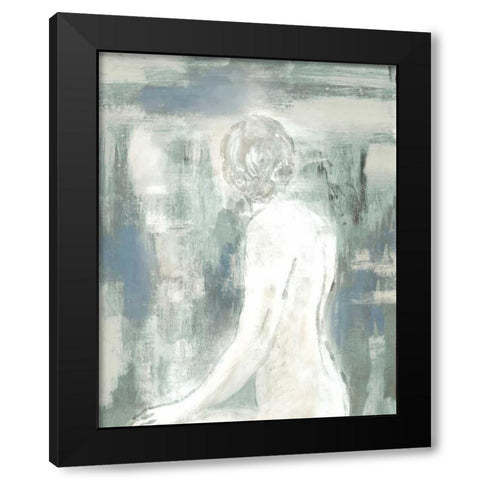 Figure on Abstract II Black Modern Wood Framed Art Print with Double Matting by Loreth, Lanie