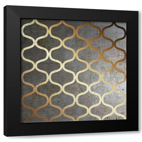 Metallic Nature Background Black Modern Wood Framed Art Print with Double Matting by Metz, Andi