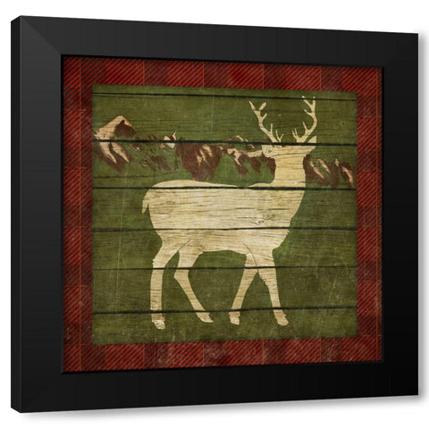 Rustic Nature on Plaid II Black Modern Wood Framed Art Print with Double Matting by Metz, Andi