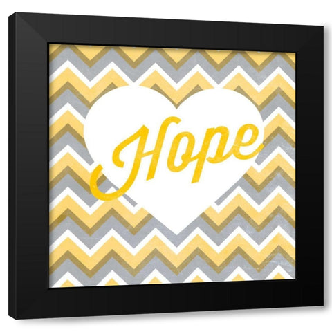 Heart Of I Black Modern Wood Framed Art Print with Double Matting by SD Graphics Studio
